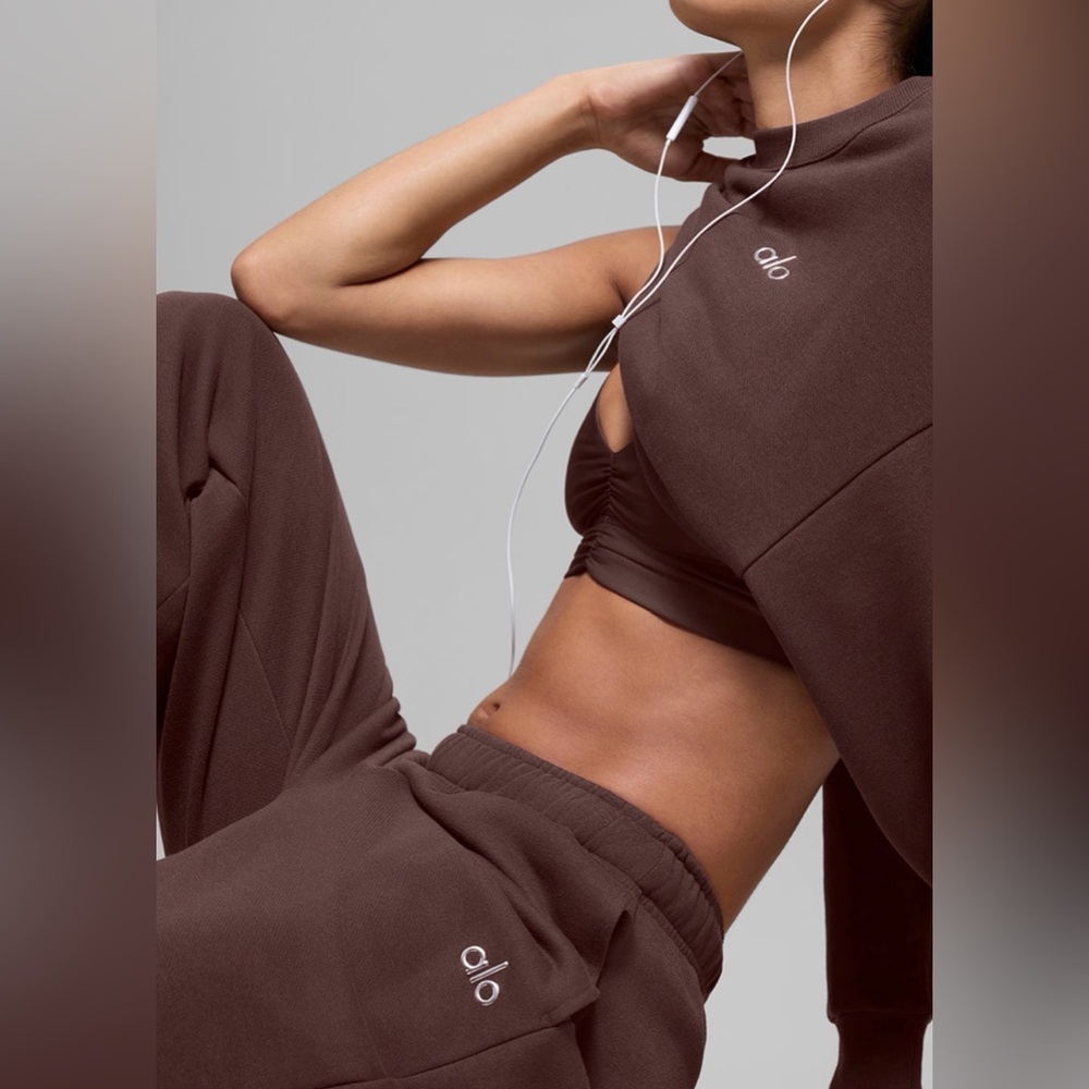 Alo Accolade Straight Leg Sweatpant- Brownstone Men S/ Women M Authentic